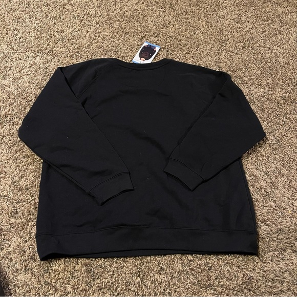 State of Mine Women’s Black Nebraska Smile Logo Sweatshirt Large Emoji - Picture 6 of 6